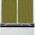 thumbnail image 1 of Flip Flop Curtains 2 Panels Set, Hand Drawn Style Simplistic Design of Multiple Style of Beach Slippers, Window Drapes for Living Room Bedroom, 55W X 39L Inches, Black and Pale Yellow, by Ambesonne, 1 of 2