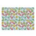 thumbnail image 1 of Flip Flop Cutting Board, Slippers with Hibiscus Flowers Palm Tree Leaves and Polka Dot Pattern, Decorative Tempered Glass Cutting and Serving Board, Large Size, Yellow Blue, by Ambesonne, 1 of 1