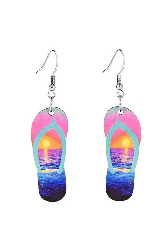 Flip Flop Earrings - Sunset
