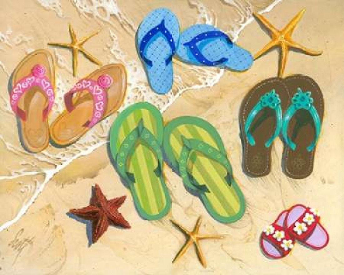 Flip Flop Family Canvas Art - Scott Westmoreland (24 x 30)