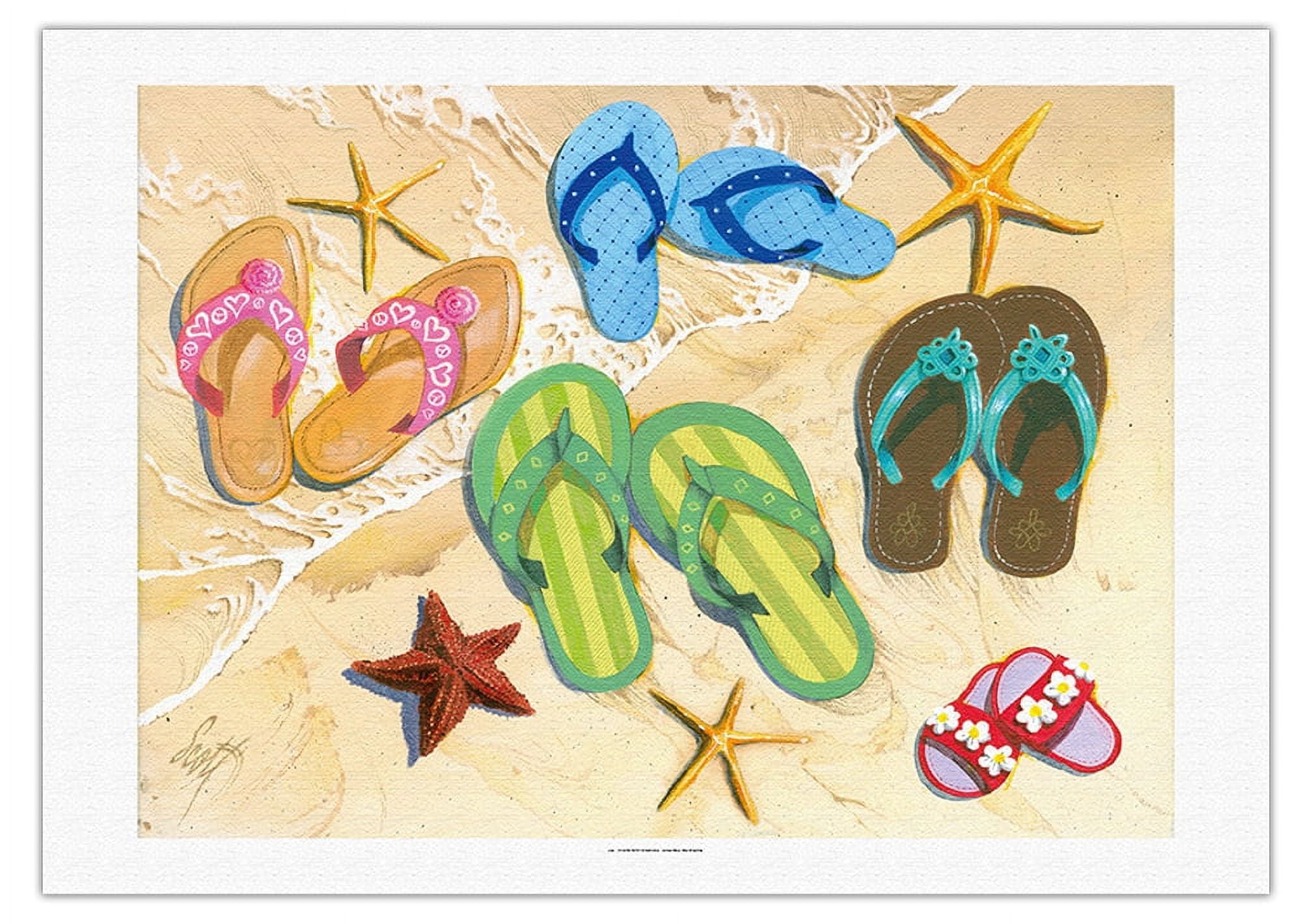 Flip flop paintings on canvas deals