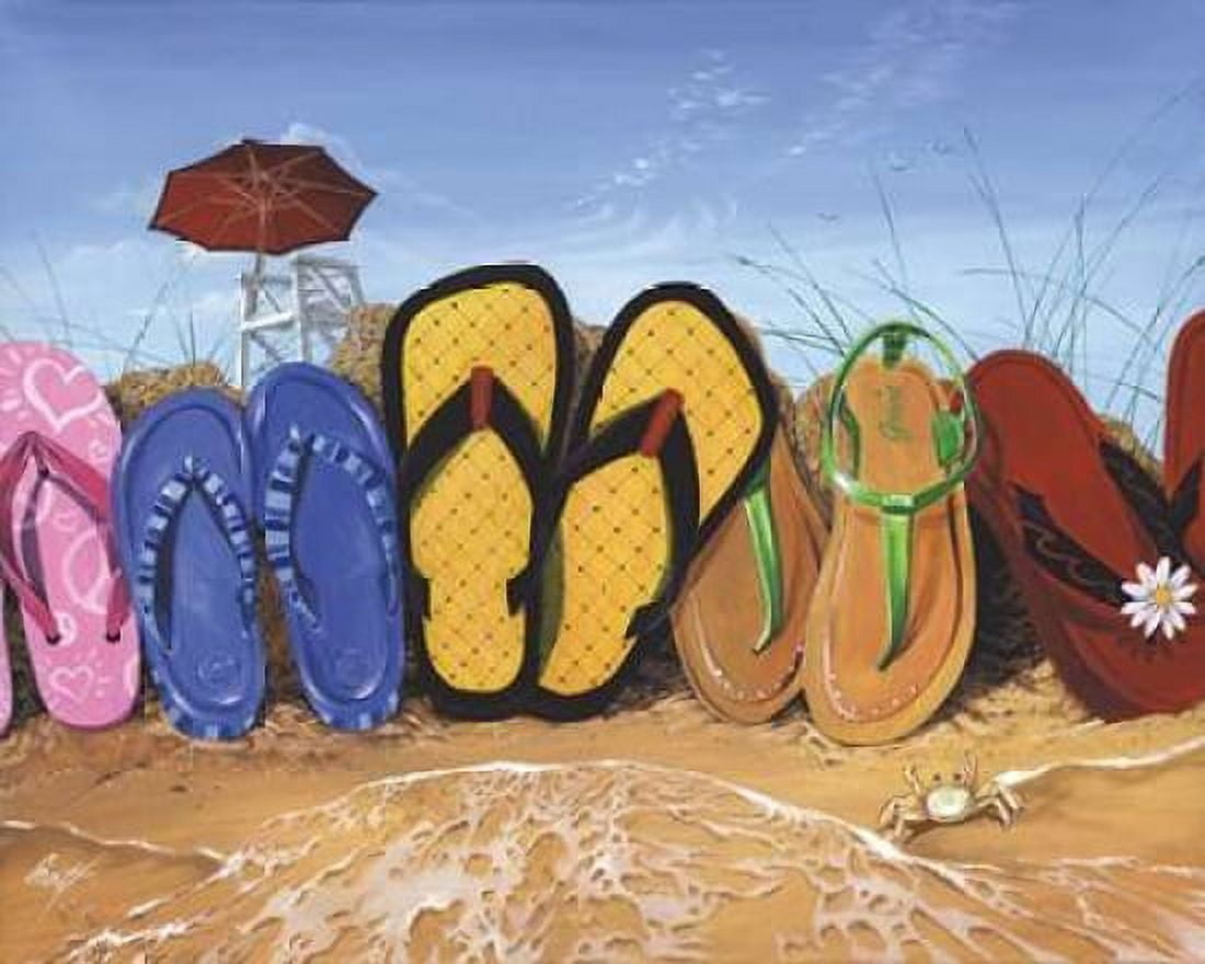 Flip Flop Fence Canvas Art - Scott Westmoreland (24 x 30)