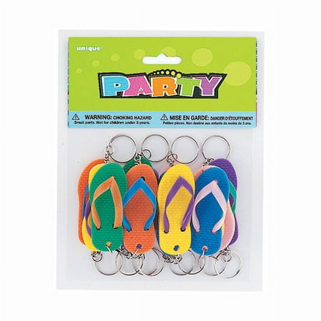 Flip Flop Key Chain Party Favors, 12ct