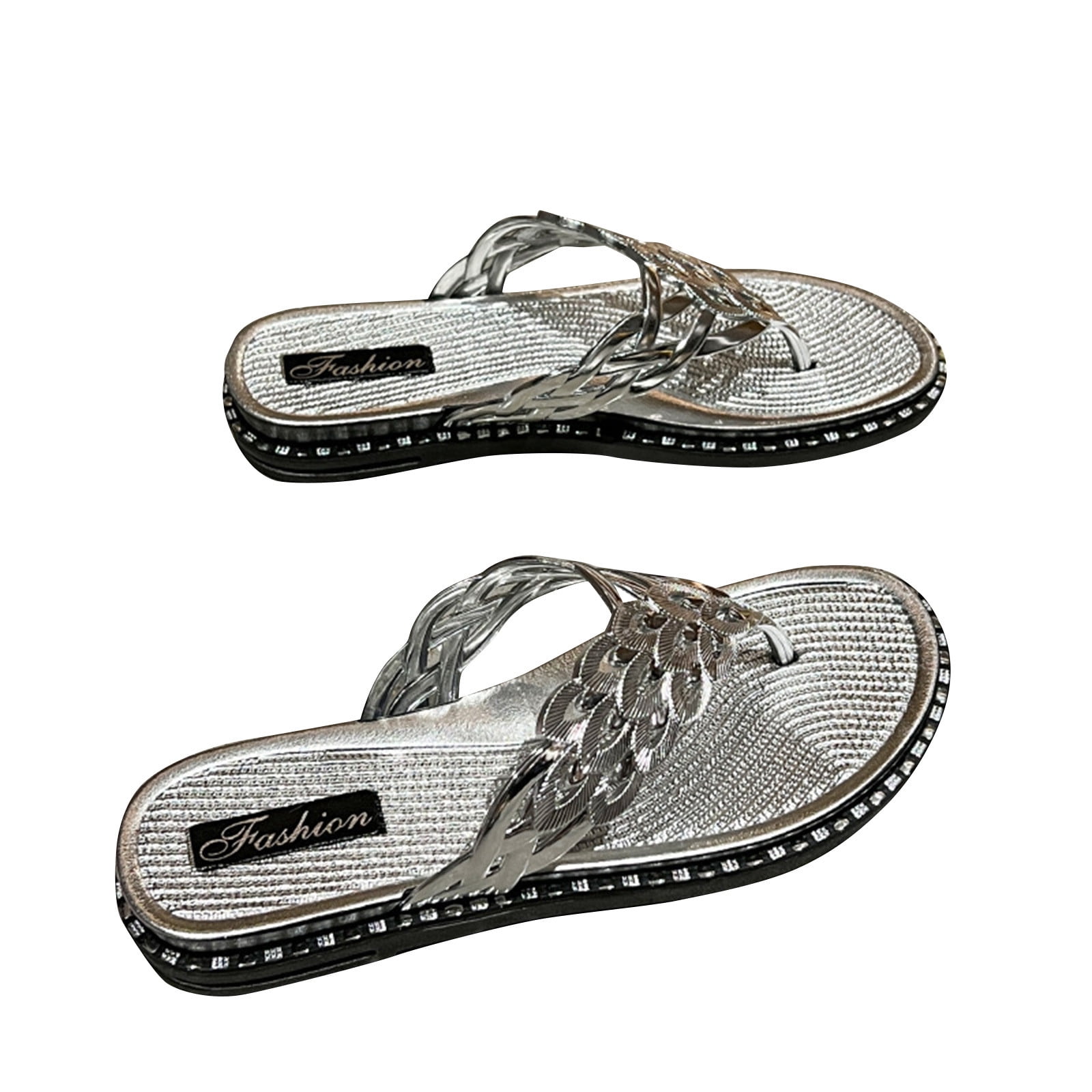 Flip Flop Slippers for Women Leopard Print Slider Orthotic Sandals ...