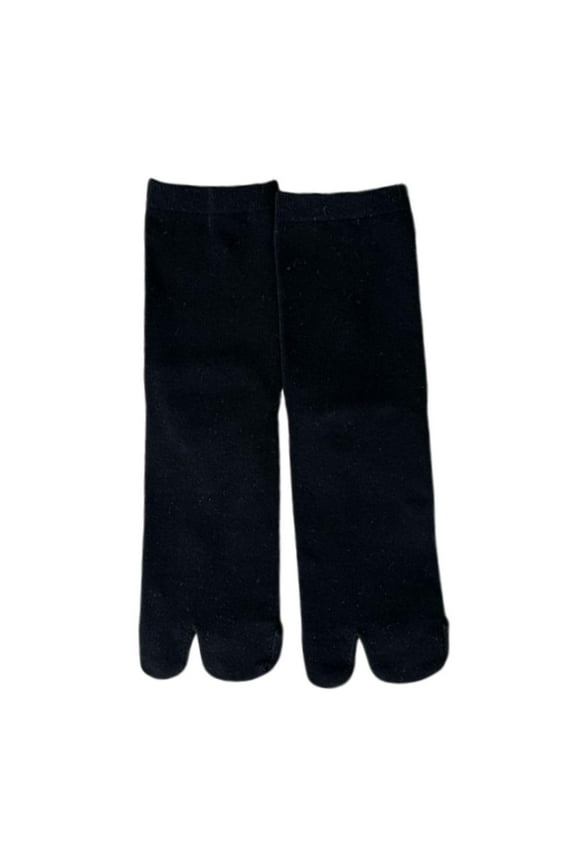 Flip Flop Socks Tabi Socks for Women Trendy Sandal Socks Soft Lightweight Comfortable Toe for Camping Hiking Commuting Black