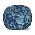 thumbnail image 1 of Flip Flop Storage Toy Bag Chair, Exotic Summer Cocktail Snorkeling Sunglasses Frangipani Flower, Stuffed Animal Organizer Washable Bag, Large Size, Seafoam and Night Blue, by Ambesonne, 1 of 3