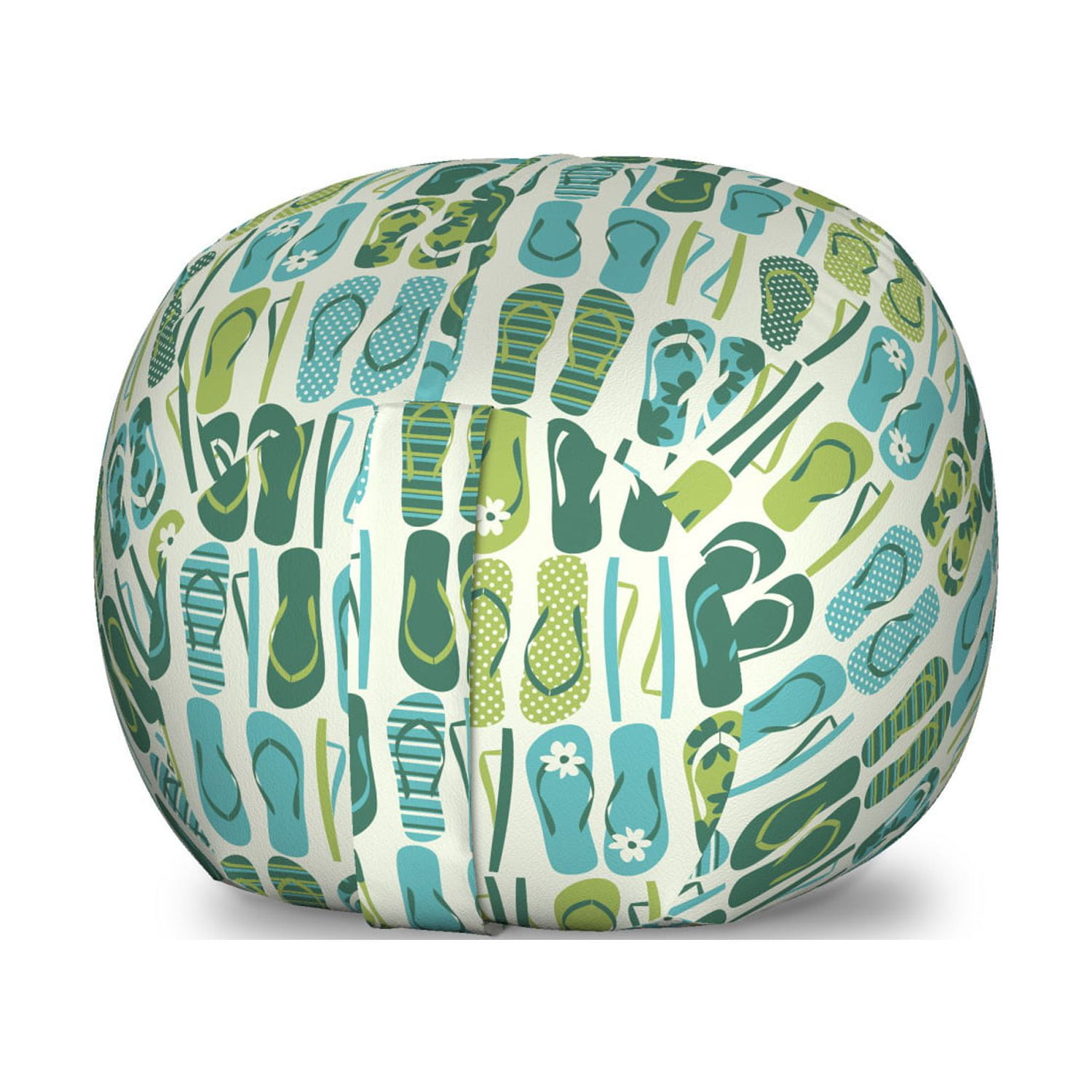 Flip Flop Storage Toy Bag Chair, Funky Beach Slippers Blended Aqua and ...
