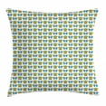 thumbnail image 1 of Flip Flop Throw Pillow Cushion Cover, Exotic Floral Patterned Shirts and Beach Slippers Summer Fashion, Decorative Square Accent Pillow Case, 20 X 20 Inches, Pale Green Coral Pale Blue, by Ambesonne, 1 of 2