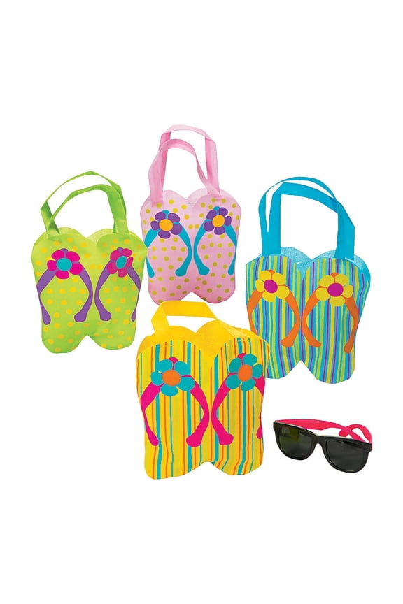 Flip Flop Totes - Favor Bagss - 12 Pieces