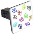 thumbnail image 1 of Flip Flops, Family, Vacation 1.25" Tow Trailer Hitch Cover Plug Insert, 1 of 1