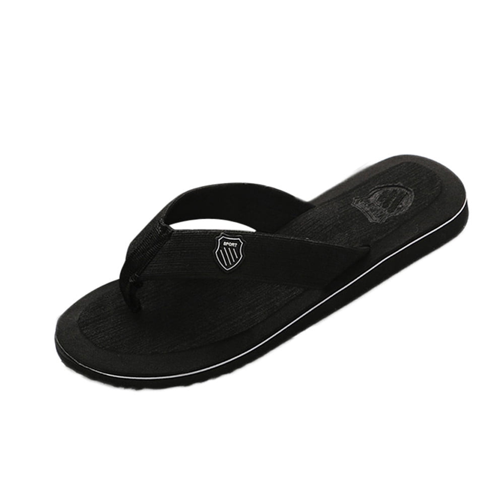 Flip Flops For Men Comfort Thong Sandals with Leather Arch Support Fahison Athletic Yoga Mat Sandals for Men