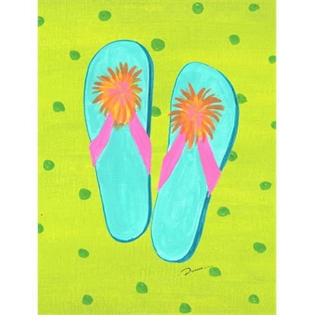 Flip Flops Lime Green Flag - Garden Size