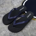 thumbnail image 1 of Flip Flops For Men Summer Shower Sandals Beach Bathroom Toe Post Slides Casual Outdoor Pool Vacation Lightweight Daily Comfort Footwear Easy Poolside Leisure Blue 7.5, 1 of 4