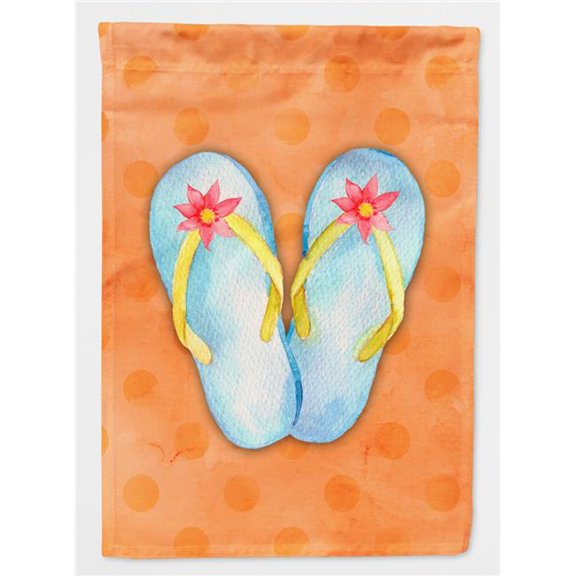 Flip Flops Orange Polkadot Flag - Garden Size