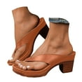 thumbnail image 1 of Juosiy Thick Heel Sandals for Women 2025 Casual Party Weeding Dressy Shoes Open Toe Beach Flip Flops, 1 of 8