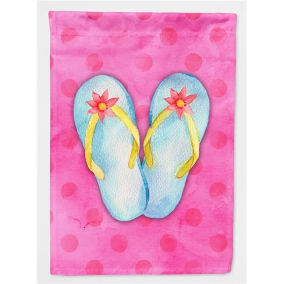 Flip Flops Pink Polkadot Flag - Pink - 11 x 0.01 x 15 in.