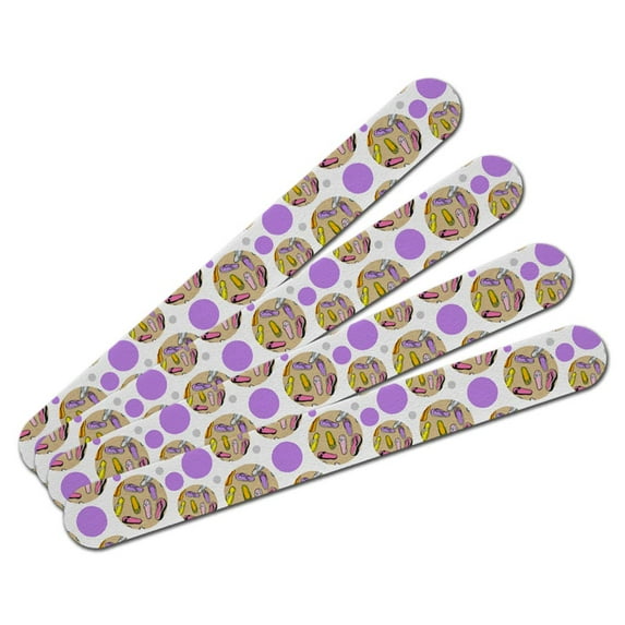 Flip Flops Sandals Ocean Summer Beach Double-Sided Nail File Emery Board Set 4 Pack