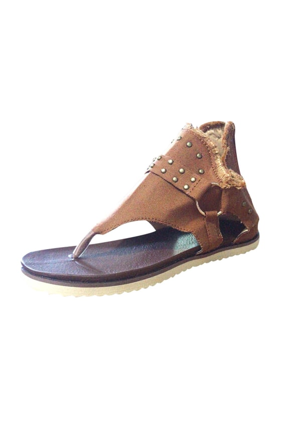 Flip Flops Sandals for Women Bohemian Gladiator Fringe Casual Sandals Clip Toe Ankle Boots Beach Shoes