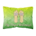 thumbnail image 1 of Flip Flops Welcome Canvas Fabric Decorative Pillow, 1 of 3
