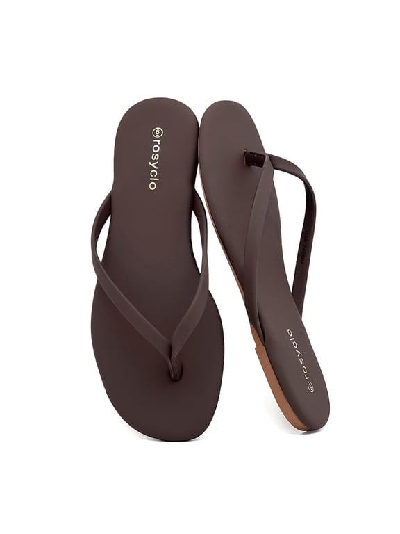 Flip Flops for Women Thong Flat Sandals Lightweight Minimalist Non-Slip Memory Foam Sole Open Toe Casual Vacation Daily Essentials Classic Beach Slippers