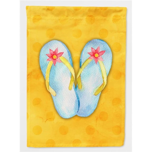 Flip Flops Yellow Polkadot Flag - Garden Size