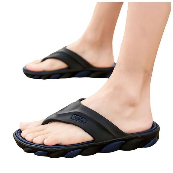 Flip Flops for Men Anti-Slip Summer Beach Slippers Slip on Comfort Open Toe Slides Casual Sandals