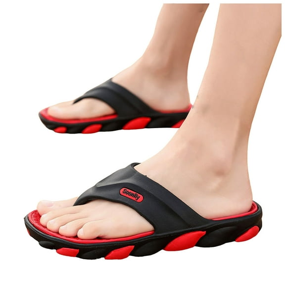 Flip Flops for Men Anti-Slip Summer Beach Slippers Slip on Comfort Open Toe Slides Casual Sandals