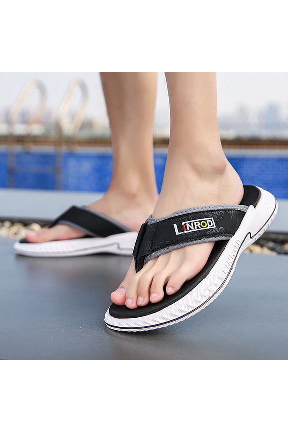 Flip Flops for Men Arch Support Foreign Trade Flip Flops Beach Summer Non External Wearing with Toe Clippers Sandals Men