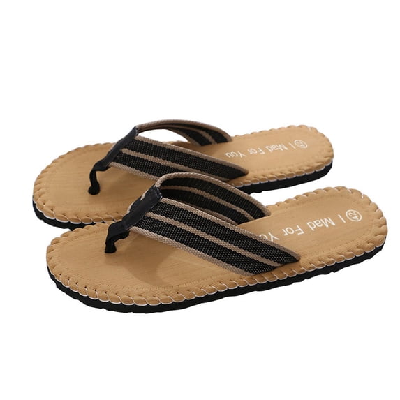 Flip Flops for Men Men's Beach Sandals Summer Shoes Water Friendly Soft and Supportive Molded Footbed Male Slipper Indoor or Outdoor Flip Flops