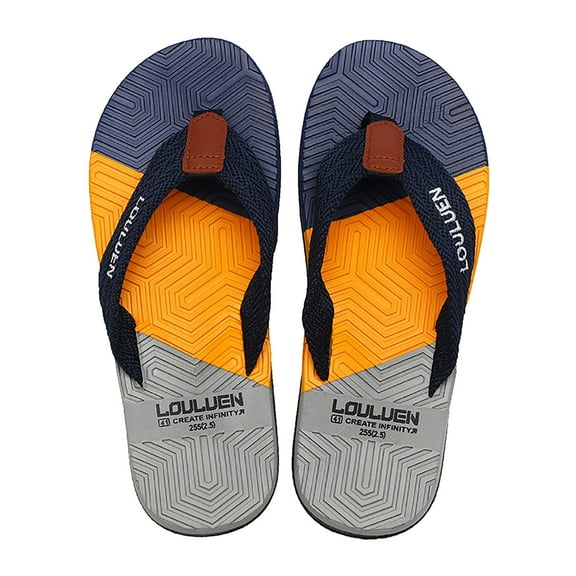 Flip Flops for Men Soft Woven Strap Cushion Footbed Orthotic Arch Support Athletic Slide Sandals