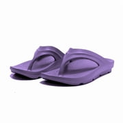 Flip Flops for Men Women with Arch Support, Non-Slip Soles, Durable Beach Thong Shower Sandals for Indoor & Outdoor Slides Purple