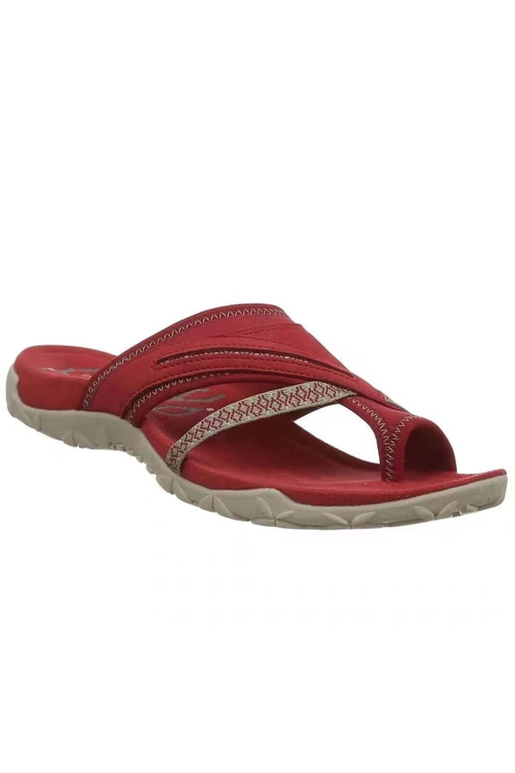 Flip Flops for Women, Comfortable Sandals for Plantar Fasciitis , Walking Summer Slip on Bunion Sandals with Toe Ring Loop