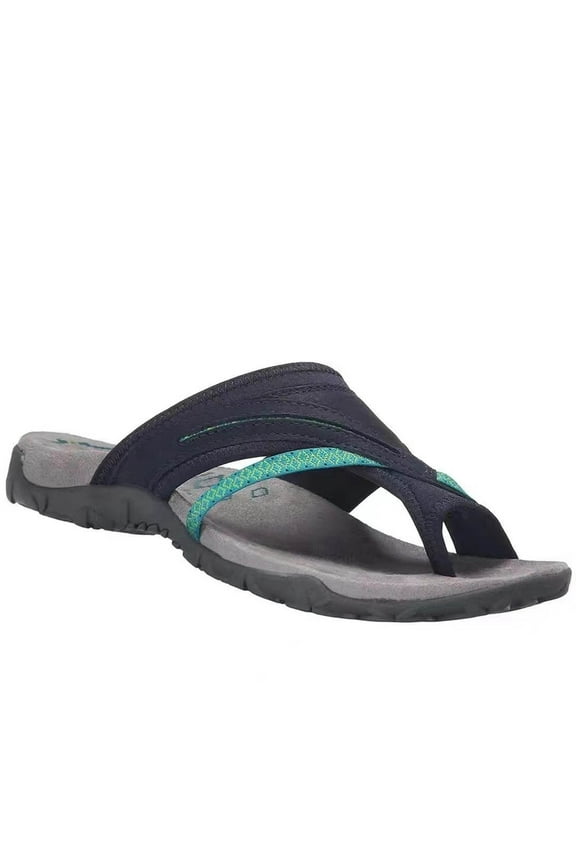 Flip Flops for Women, Comfortable Sandals for Plantar Fasciitis , Walking Summer Slip on Bunion Sandals with Toe Ring Loop