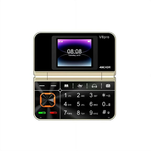 Flip Foldable Mobile Phone 2G Large Button Folding Flip Feature Phone