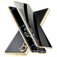 thumbnail image 1 of Flip Folio Case for Samsung Galaxy S23, Anti Peeping Tempered Glass Magnetic Closure Ultimate Privacy Heavy-Duty Protection Lens Protector Case for Samsung Galaxy S23, Gold, 1 of 7