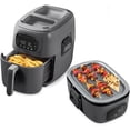 thumbnail image 1 of Flip & Fry(TM) Digital 2-in-1 Grill & Air Fryer - Has AirCrisp(R) Technology - Digital Touchscreen, Ceramic Nonstick Grill Plate & Special Dehydrate Function - 7 Quarts - Forged Iron, 1 of 7