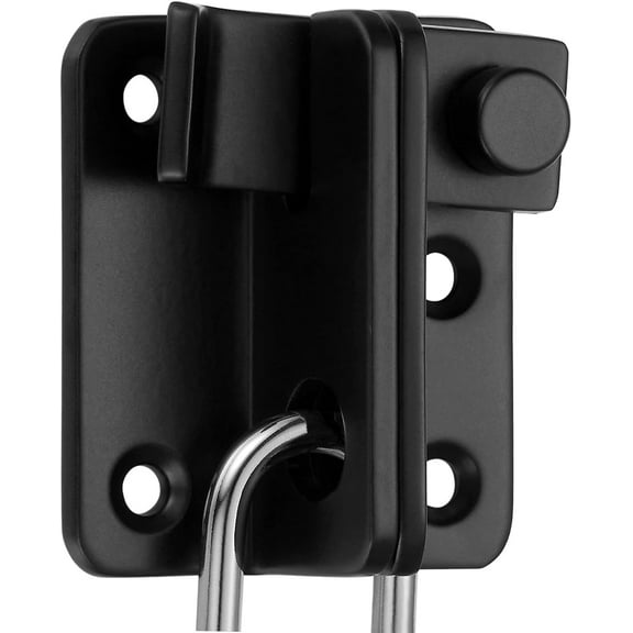 Flip Gate Latches, Slide Bolt Latch, Safety Door Lock Catch for Barn, Cabinet, Pet Cage, Garden, Bathroom, Garage, Window, Sliding Door, Heavy Duty Stainless Steel Matte Black