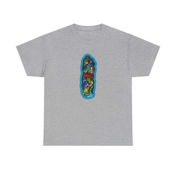 Flip Geoff Rowley Monster Party Skateboard 2000s Vintage Classic T Shirt Print - Sport Grey / S