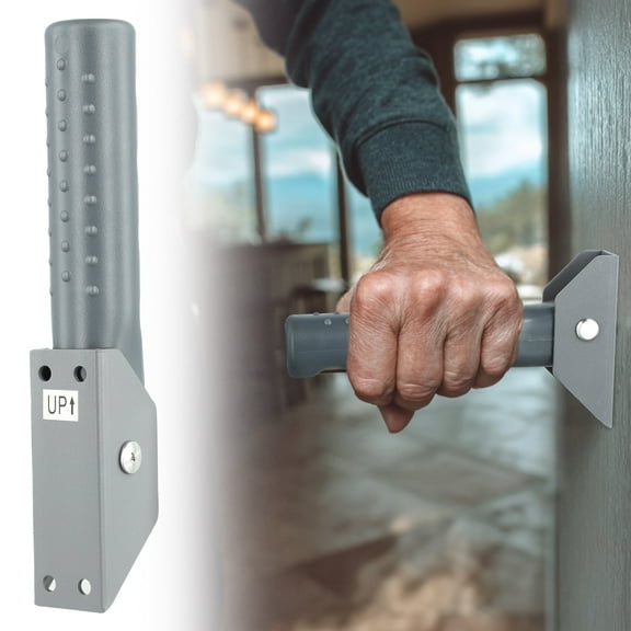 Folding Grab Bar for Wall, 6 Inch Flip Up Assist Handle for Doorway or Stairs – Heavy Duty Safety Support for Seniors, Disabled, or Post-Surgery Recovery, Non-Slip Carbon Steel Construction, 500 lbs