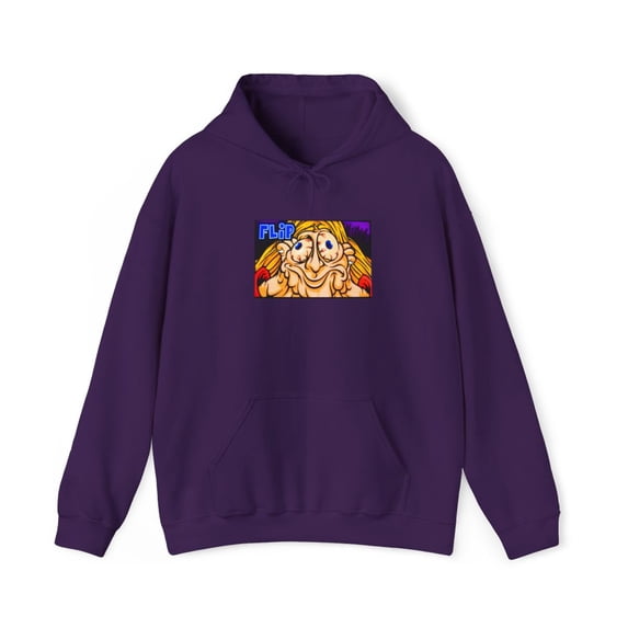 Flip Hippie Bad Acid Trip 2 Skateboard 2000s Vintage Classic Rare Hoodie Print - XL / Purple