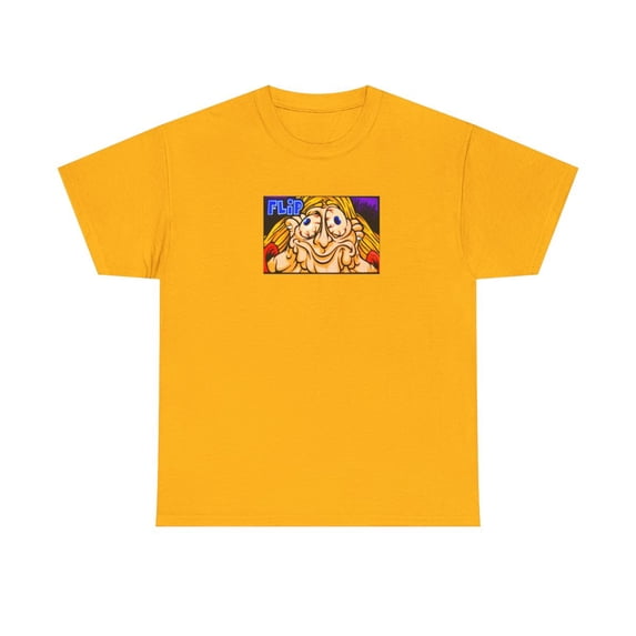 Flip Hippie Bad Acid Trip 2 Skateboard 2000s Vintage Rare Classic T Shirt Print - Gold / 3XL