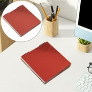 Flip Journal Notebook, 5-Ring Binder Refillable A5, Lined Paper for Writing Sketching, Removable Rings, Red PU Leather Cover, 80 Sheets