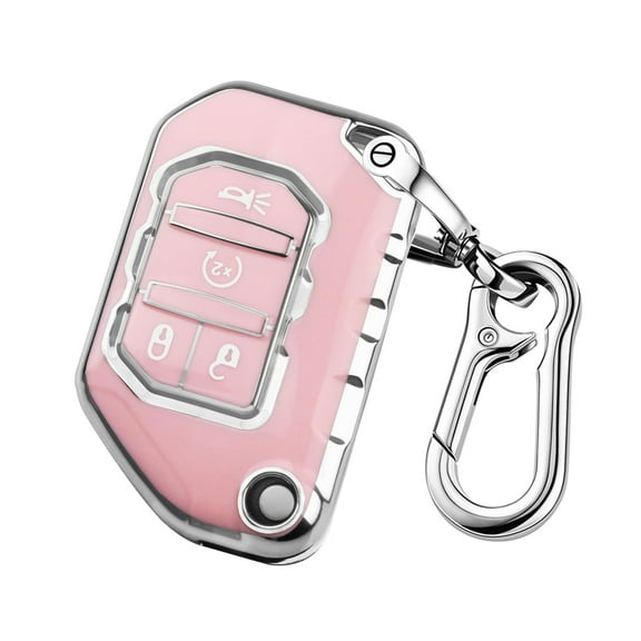 Flip Key Case Protector Accessories Compatible with 2018 - 2024 Jeep Wrangler JL/JLU (Including Rubicon, Sahara) and Gladiator