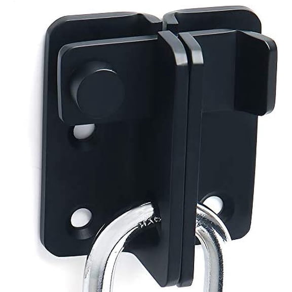 Flip Latch Gate Latch,Black Shed Door Latch Barn Door Lock Shed Lock Shed Latch,Stainless Steel Locking Latches for Shed Barn Fence Chicken Dog Cage Window Cabinet Backyard Garage Doors,L-Size