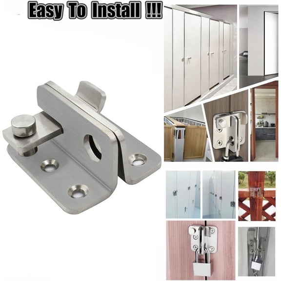Flip Latch,Gate Latches Slide Bolt Latch Safety Door Lock Catch for Barn Cabinet Pet Cage Wood Fence Bathroom Garage Window,Heavy Duty Thicker Stainless Steel Gate Hardware Locks