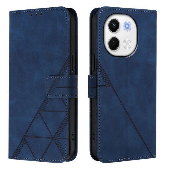 Flip Leather Wallet Phone Case with Card Holder & Wrist Strap for Tecno Spark 30 5G/Pova 6 Neo 5G-Business 3D Geometric Design.B03