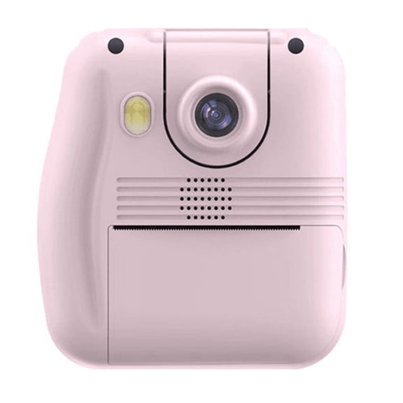 Flip Lens Kids Portable Printer Thermal Paper Stickers Mini Printers Multi-Function Digital Small SLR Pink
