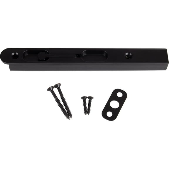 Flip-Lever Flush Bolt, 7 Inches, Matte Black by Stone Harbor Hardware