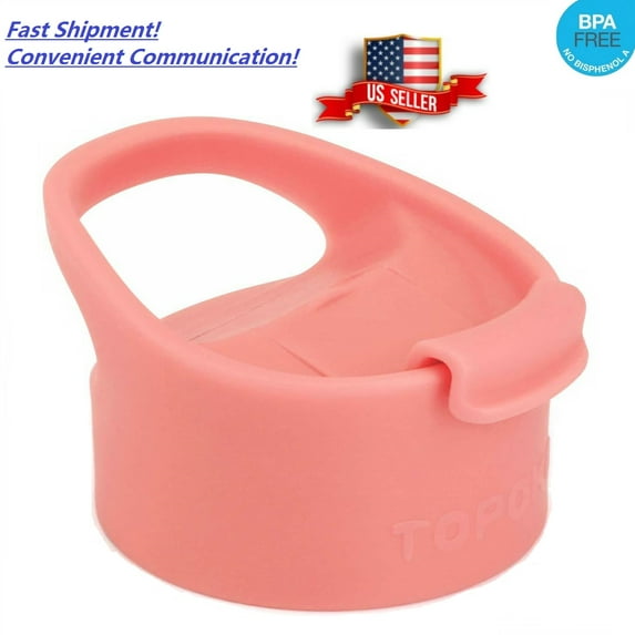 Flip Lid Compatible With Hydro Flask Wide Mouth Water Bottles, Replacement Top 2.2" Mouth Insulated Bottle, Turn Bottle into Tumbler, BPA-Free (Pink)