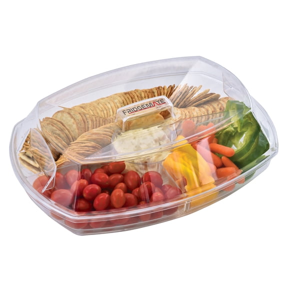 FridgeMate Flip-Lid Clear Acrylic Chilled Serving Platter